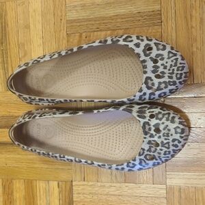 CROCS KADEE BALLET LEOPARD LADIES SIZE 9